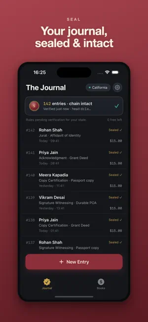 Seal: Notary Journal screenshot 1
