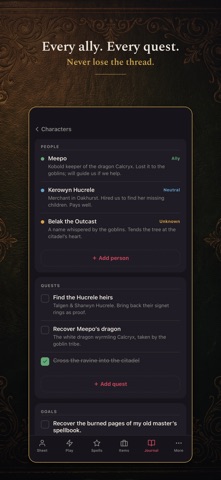 DnD 5e Character Sheet, Spells Screenshot 4 of 6