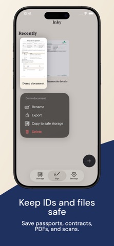 Inky: Secure Document Vault screenshot