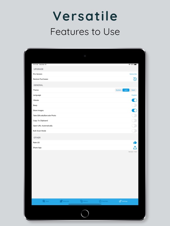 QR Code: Reader & Scanner iPad screenshot 7 - Utilities app