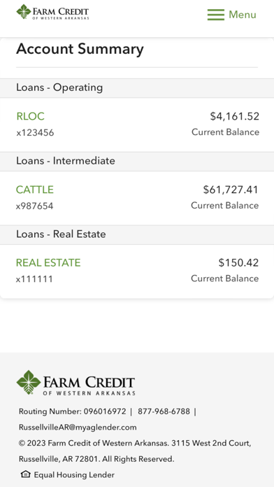 Farm Credit West Ark Screenshot