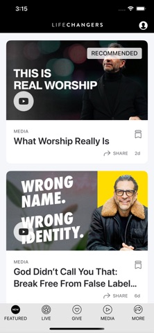 Life Changers Church App app screenshot 1
