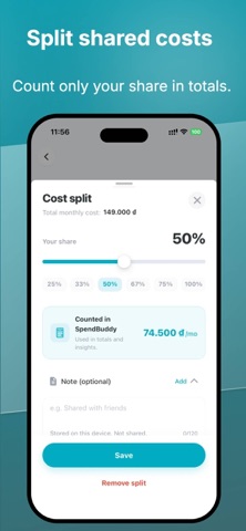 SpendBuddy: Renewal & Bills iPhone screenshot