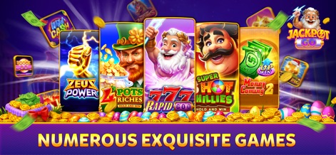 Jackpot Go: Slots Casino - The app offers a rich selection of slot titles, from the action-packed "Zeux Power" to the vibrant "Rapid God," ensuring a diverse gaming experience.