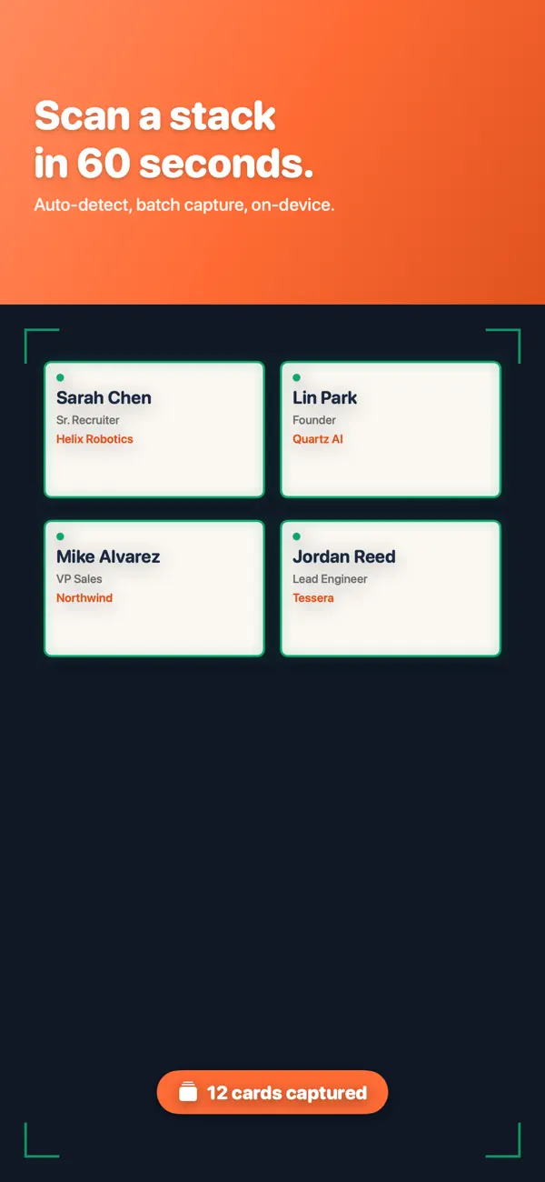 Screenshot #1 pour Card Notebook: Lead Scanner