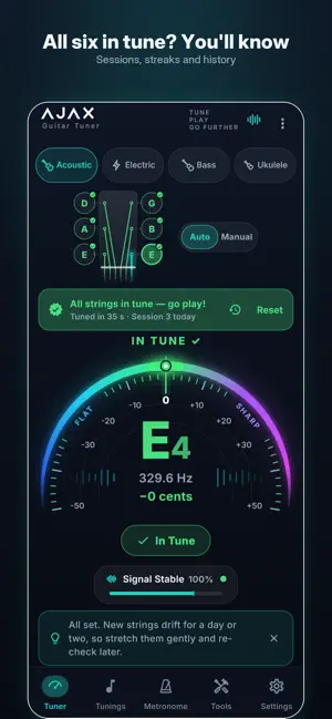 Ajax Guitar Tuner screenshot 3