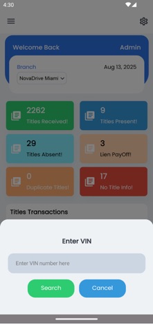 DTE Title History iPhone screenshot