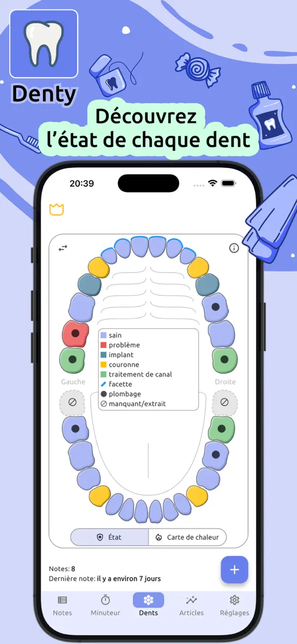 Screenshot #1 pour Denty: Santé Dentaire et Notes