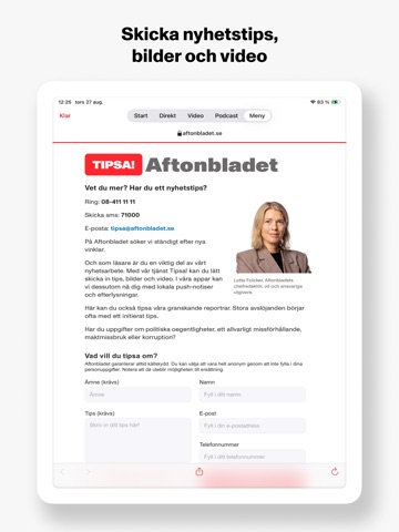 Aftonbladet Nyheter iPad screenshot 9