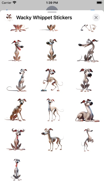 Wacky Whippet Stickers