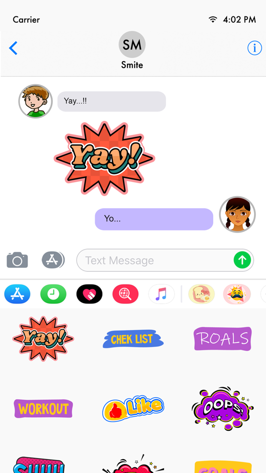 #4. Smart Stickers For iMessages (iOS) 来自: Aman Kumar