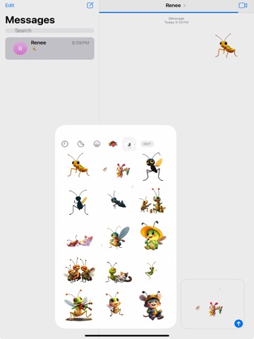 Cricket Sounds Stickers iPad screenshot