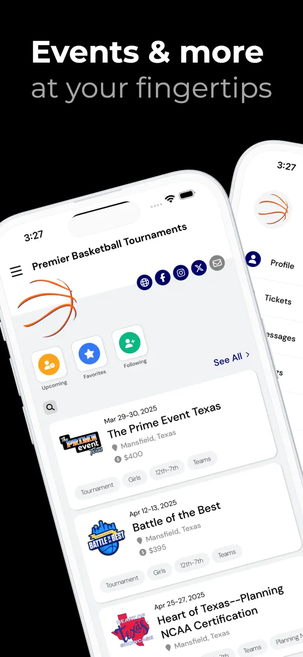 Screenshot #1 pour Premier Basketball Tournaments