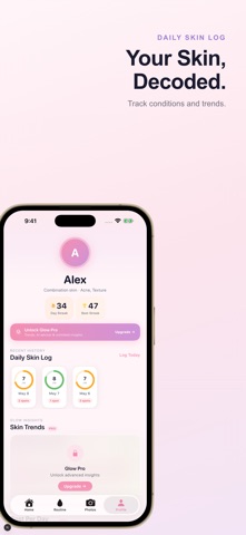 Skincare Routine Tracker-Glow iPhone screenshot