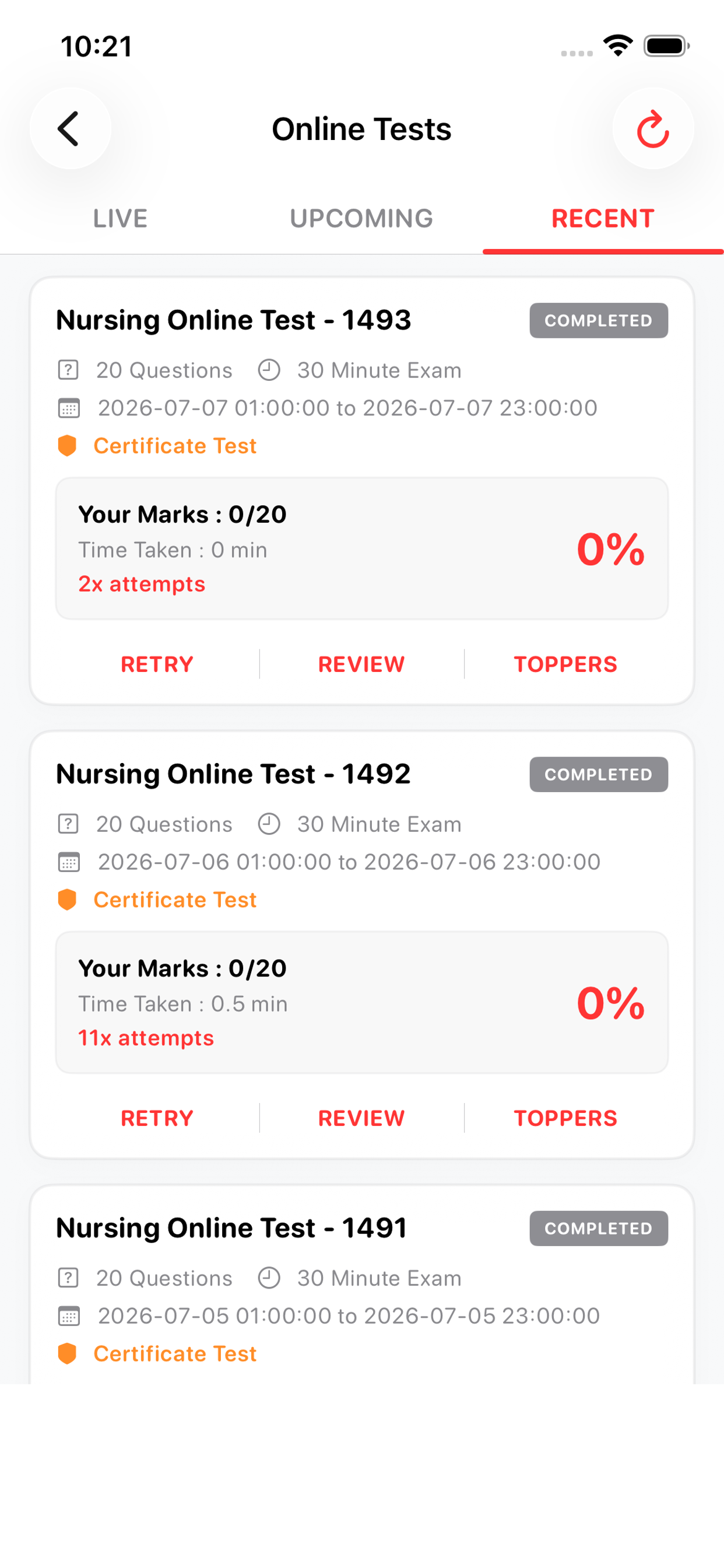 Nursing Examination screenshot 4