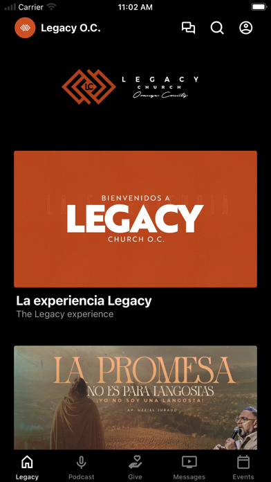 Legacy Church of Orange County iPhone screenshot 1 - Education app