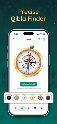 Quran Kareem: Azan & Qibla App Store preview screenshot 3