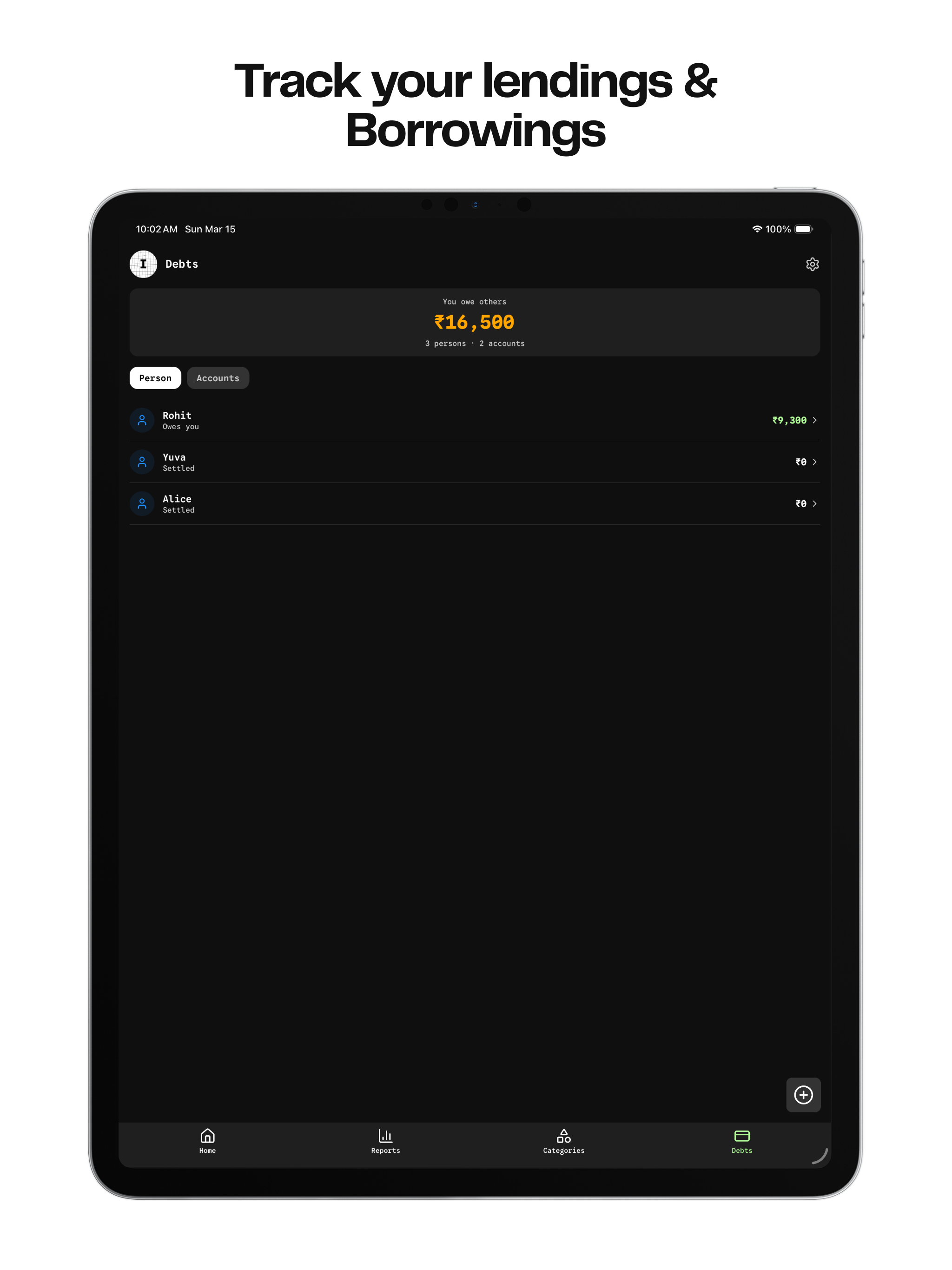 zero: offline expense tracker