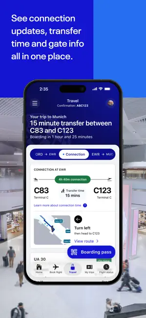 United Airlines iPhone screenshot 3