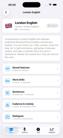 Accent Coach: Master Accents iPhone screenshot