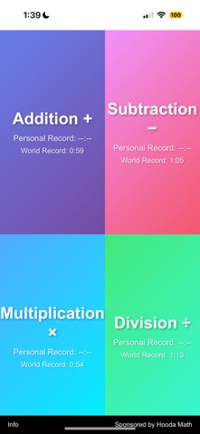 Math Games offline iPhone screenshot