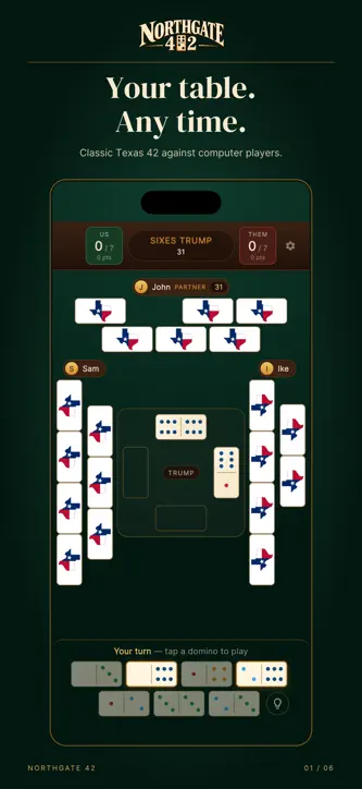 Northgate 42: Texas Dominoes screenshot 1