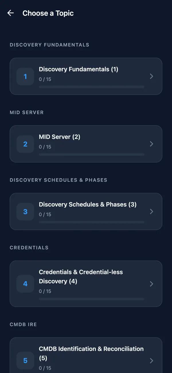 Screenshot #2 pour CIS-Discovery ServiceNow Prep