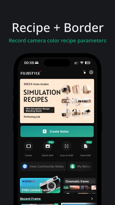 FujiStyle - Film Recipes Frame Screenshot