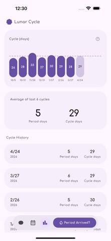 YIMA: Period Tracking Screenshot 2 of 5