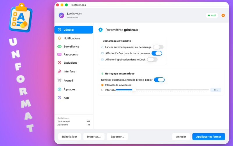 Unformat screenshot