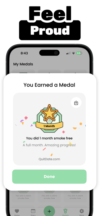 Quit Smoking Tracker: QuitDate Screenshot 5 of 7