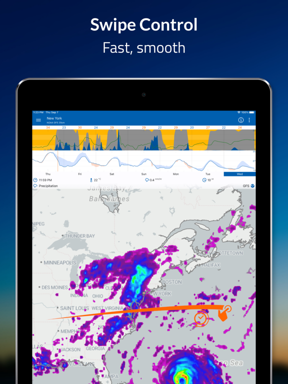 Flowx - Weather iPad screenshot 1 - Weather app