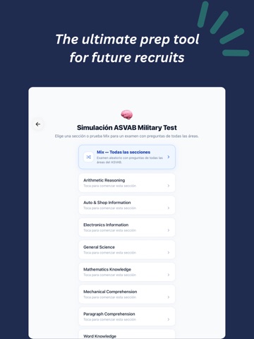 ASVAB Military Coach iPad screenshot