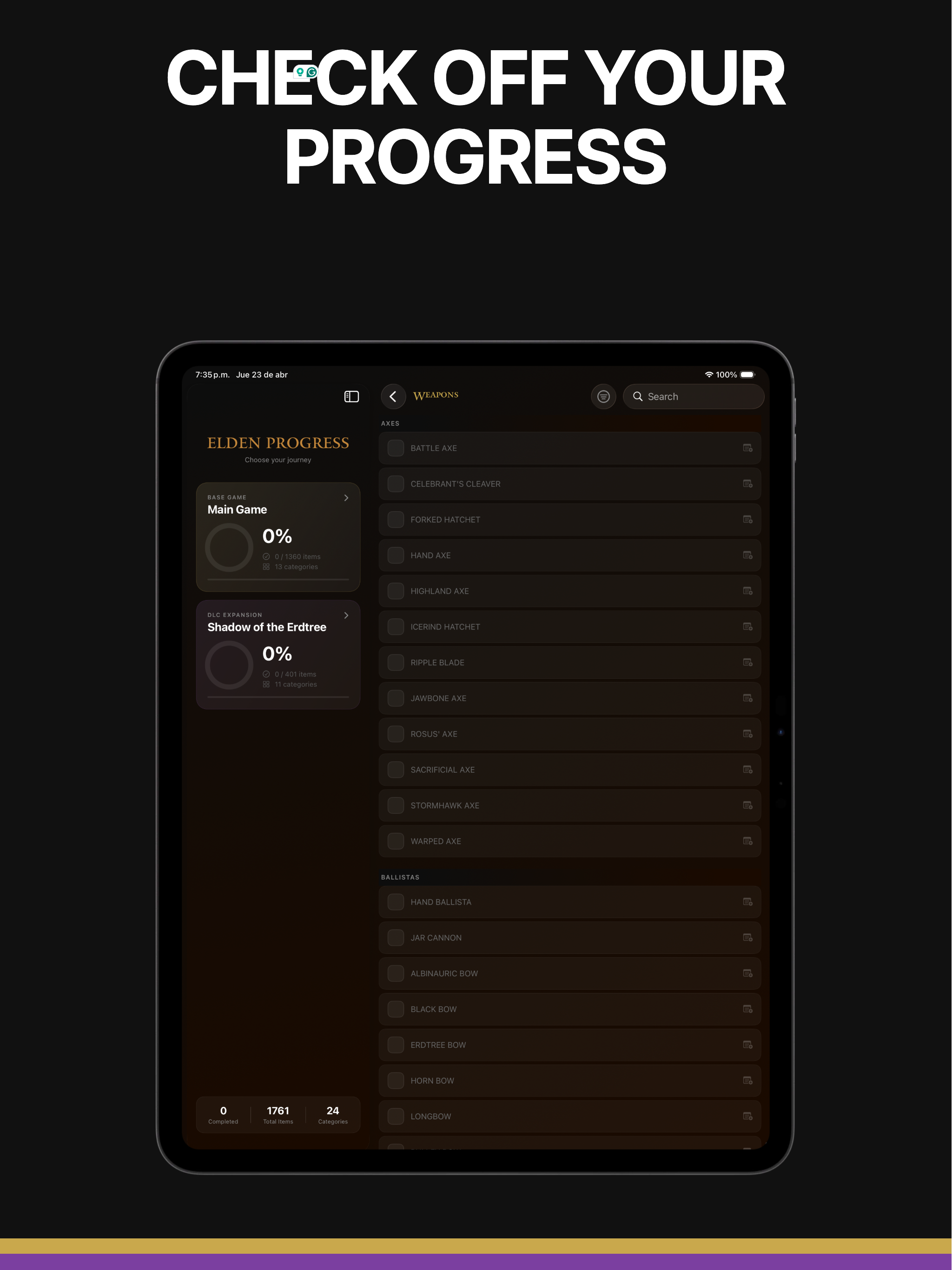 Game Progress