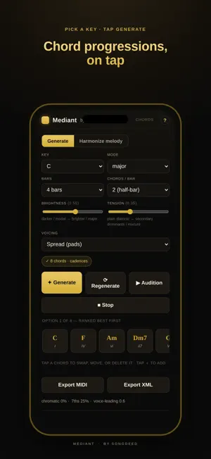 Mediant: Chords & Harmonize screenshot 2