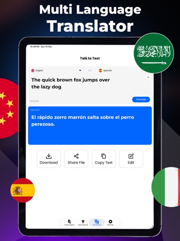 Speech to Text: Transcribe STT iPad screenshot