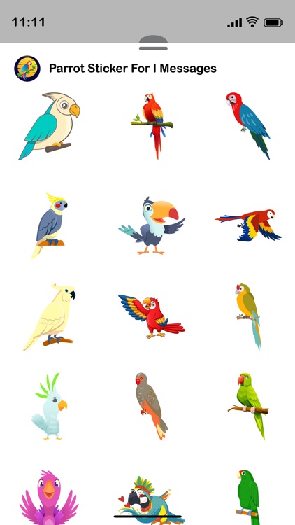 Parrot Stickers For iMessage