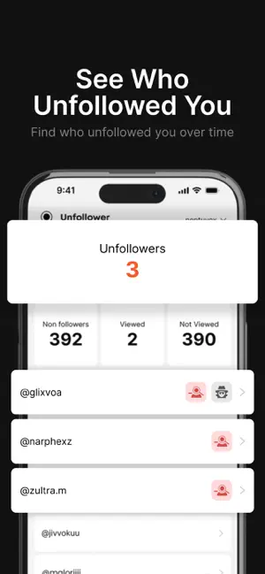 Unfollower Finder - Tracker screenshot 2