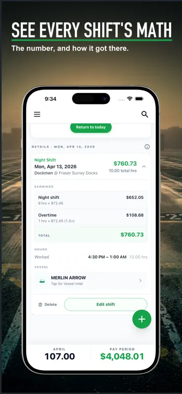 DockBook Longshore Pay Tracker screenshot 4 of 10