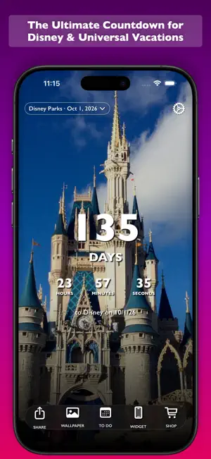 Countdown for Disney World screenshot 1