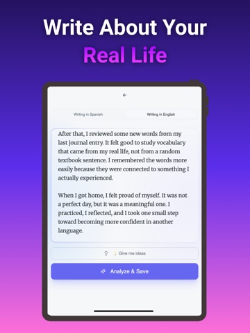 LingoDiary: Language Journal iPad screenshot