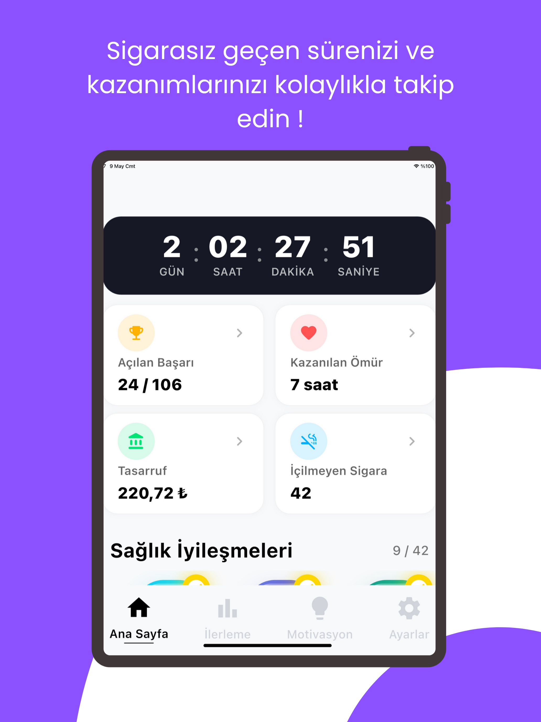 Sigarayı Bırak Takip Sayaç