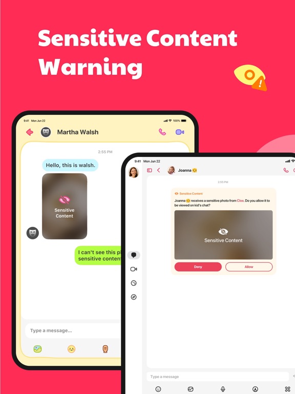 JusTalk Kids - Safe Messenger iPad screenshot 5 - Social Networking app