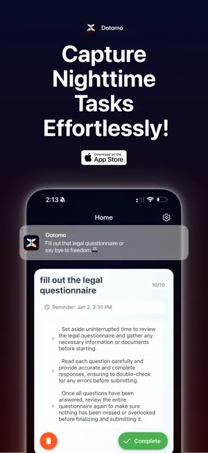 Dotomo AI Task Reminder screenshot 2