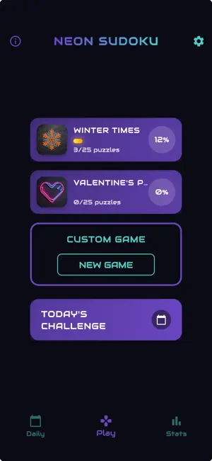 Neon Grid Sudoku screenshot 2