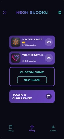 Neon Grid Sudoku screenshot