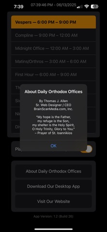 Daily Orthodox Offices Mobile screenshot