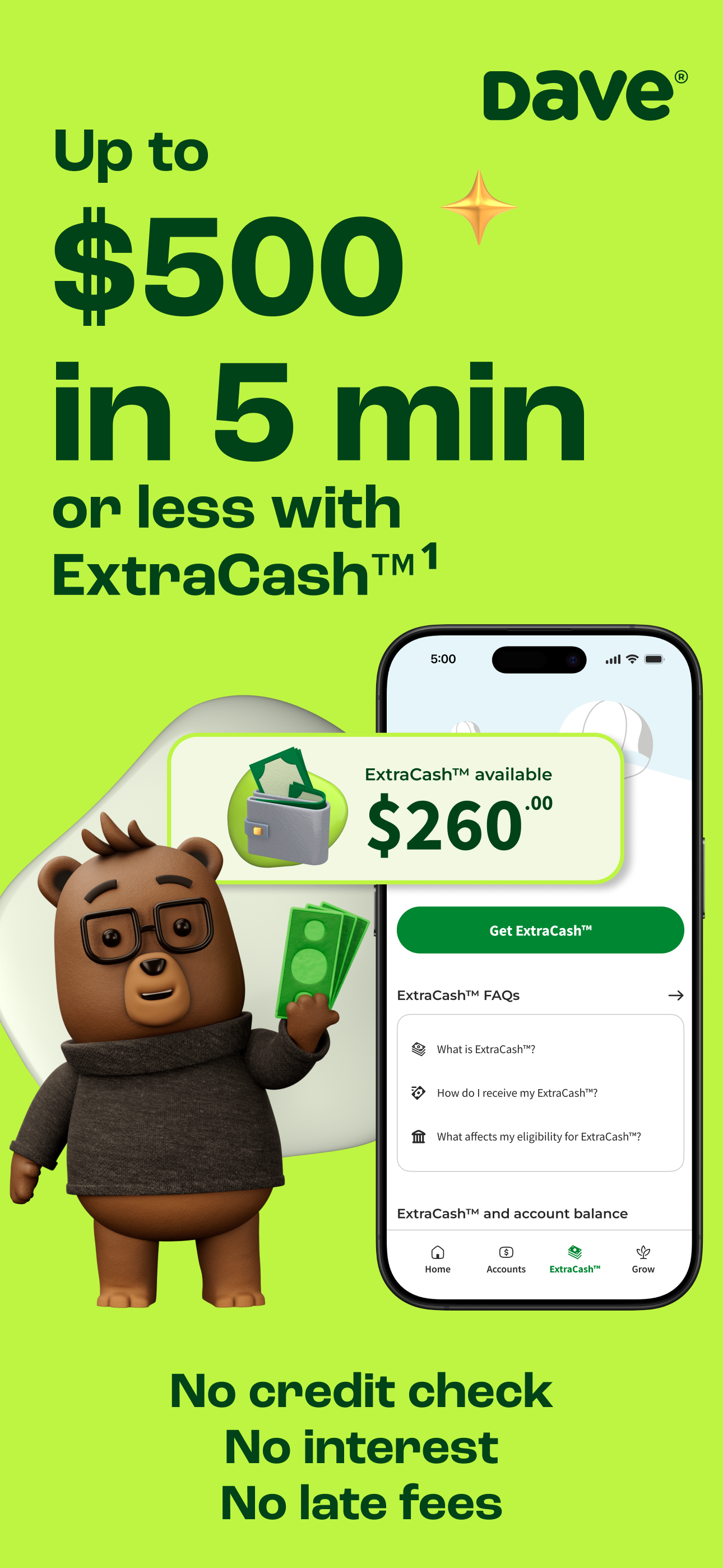 Dave: Credit, Cash & Money App