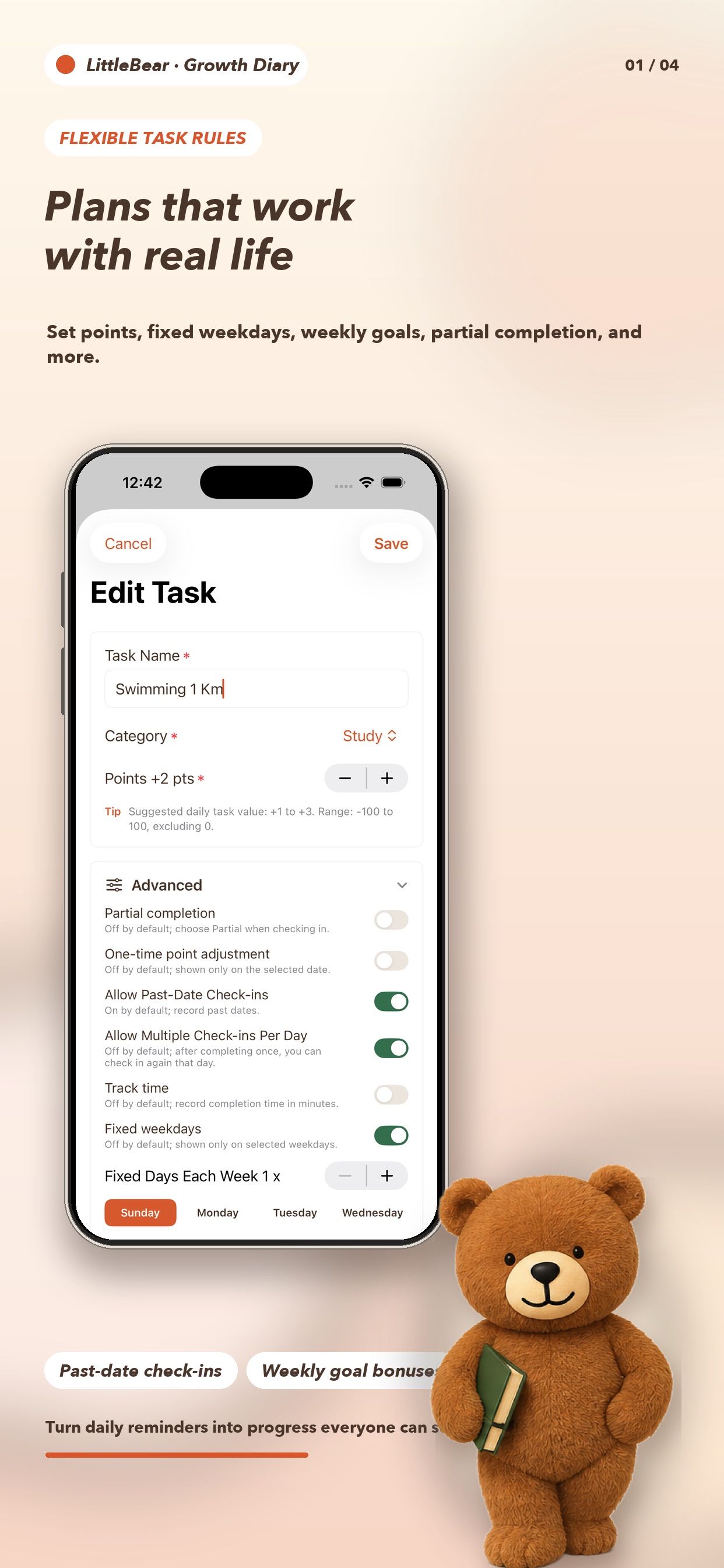 Screenshot 1 of LittleBear: Growth Journal