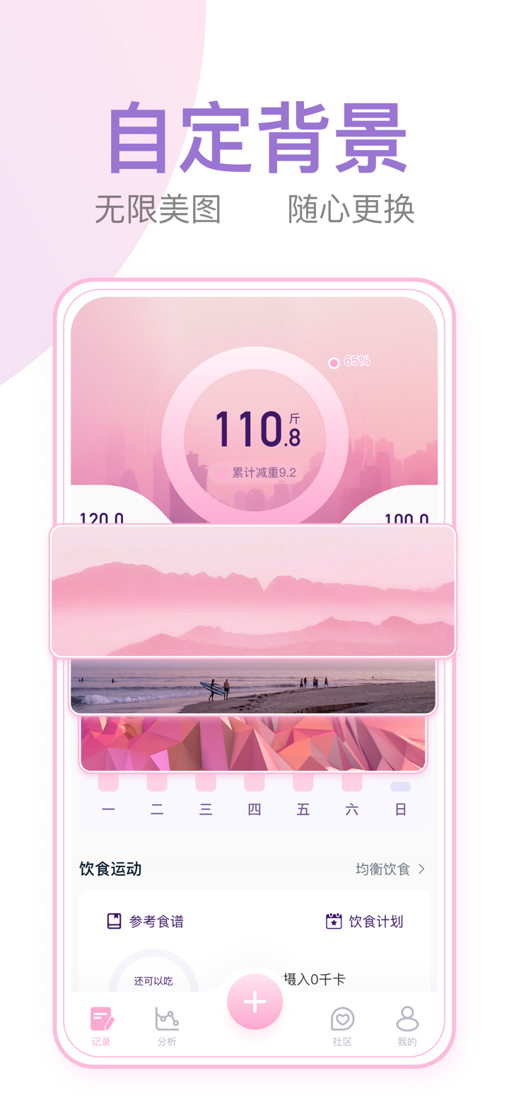 体重小本-超好用的减肥打卡饮食记录瘦身轻断食计划管理软件社区 screenshot 10